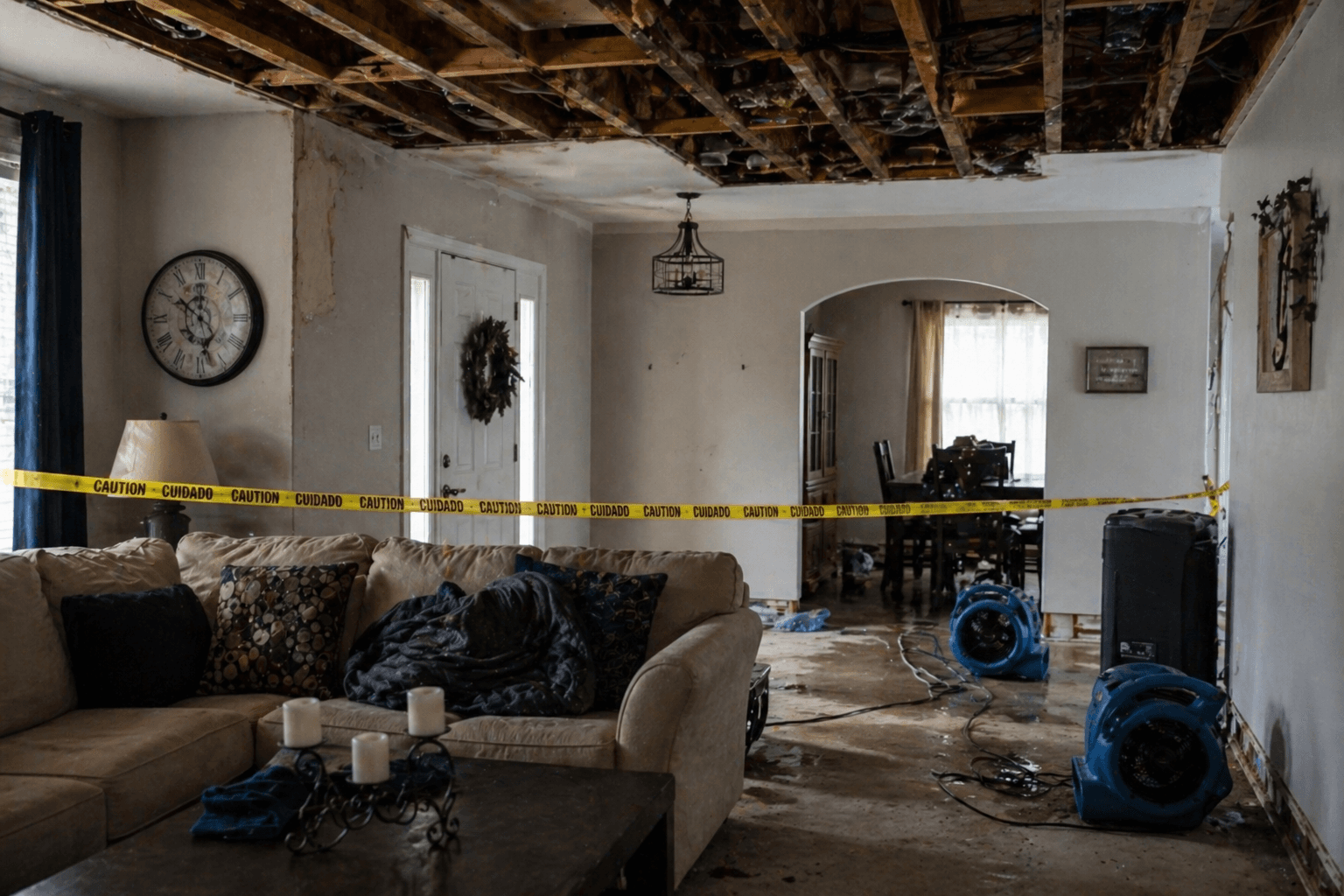 Property damage from fire and water